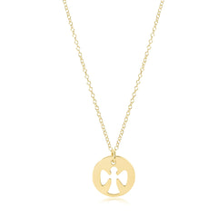 egirl 14" Necklace Gold - Guardian Angel Gold Disc