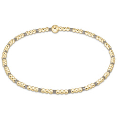 Hope Sincerity Pattern 2mm Bead Bracelet - Milkshake