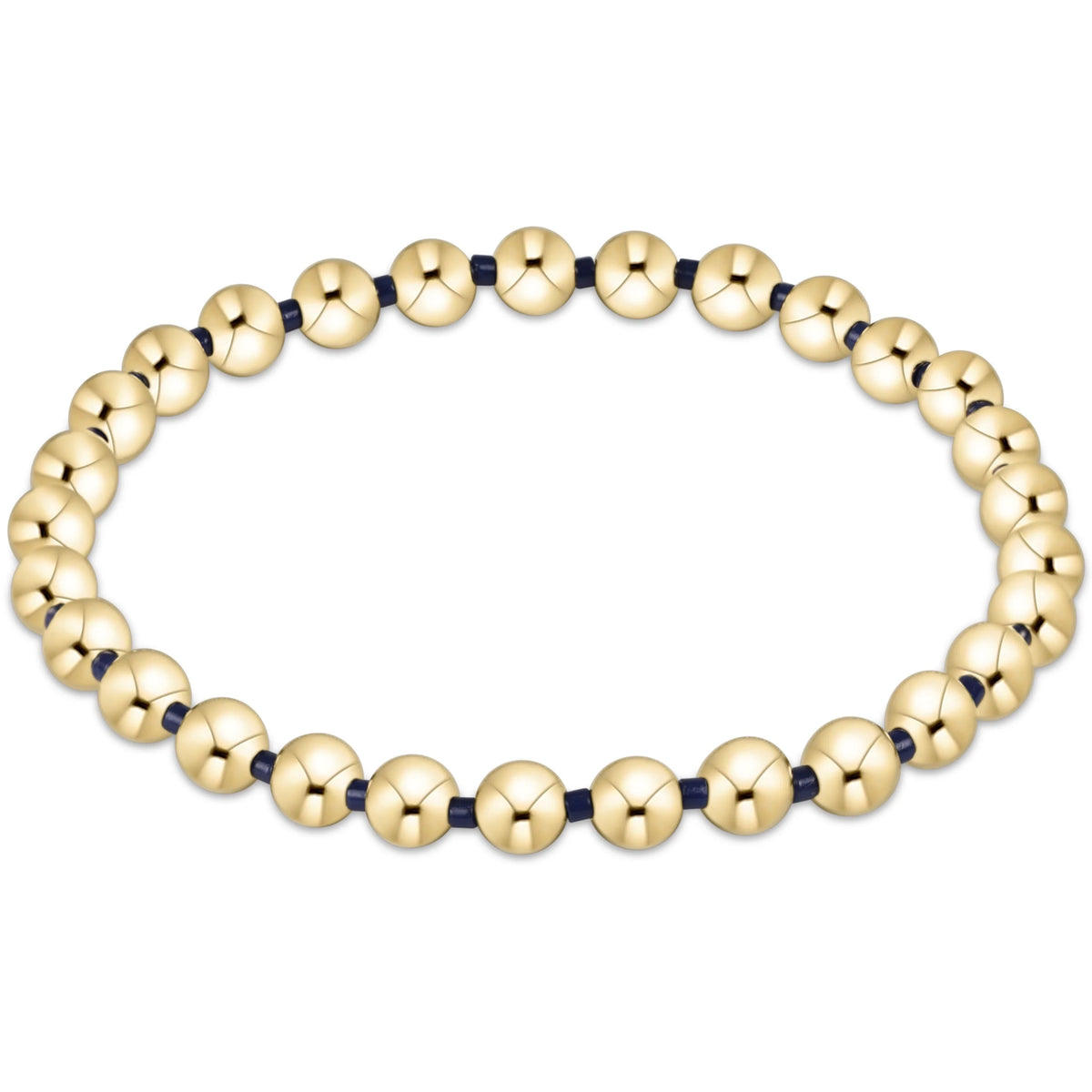 Gameday Hope Grateful 5mm Bead Bracelet - Navy