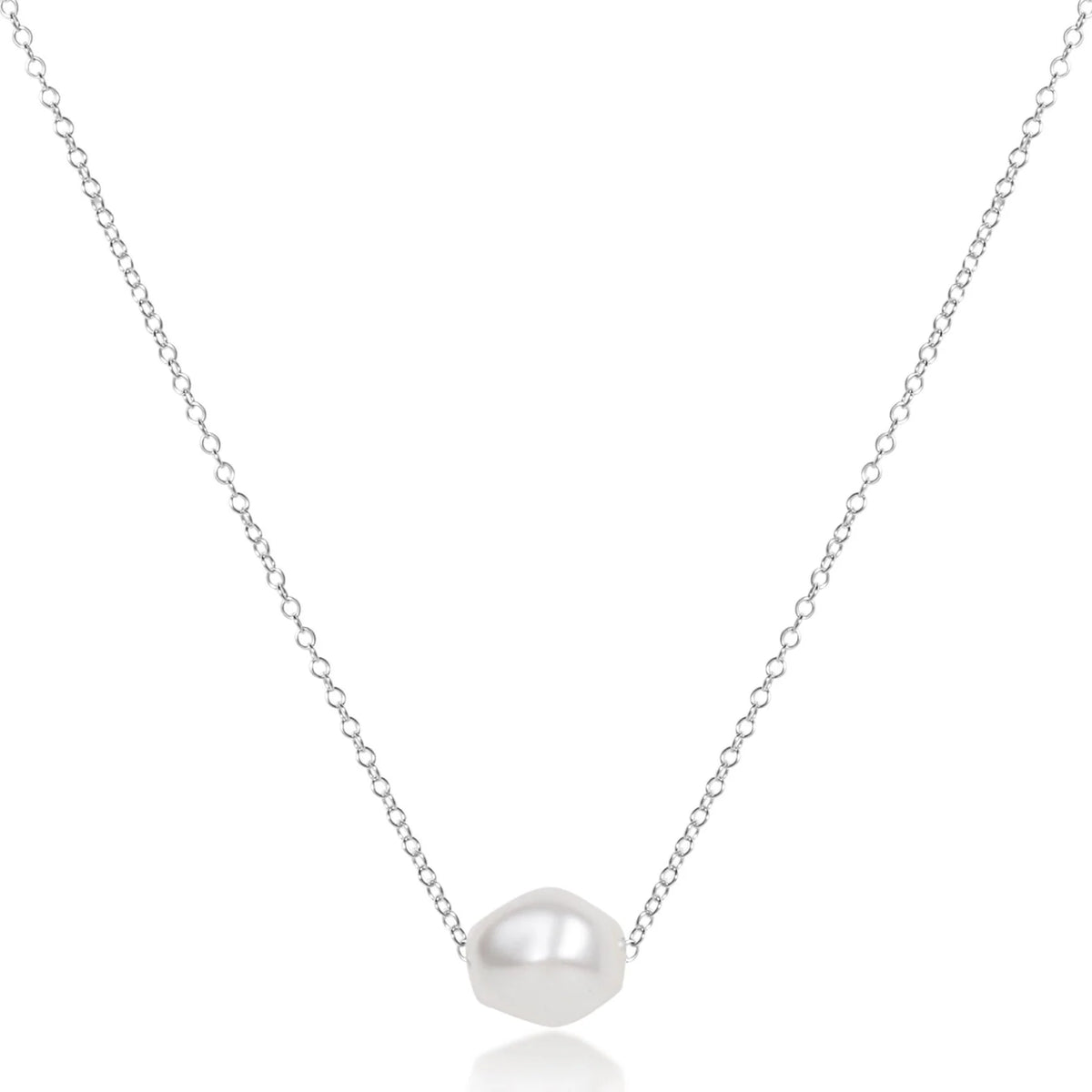 16" Necklace Sterling - Admire Pearl