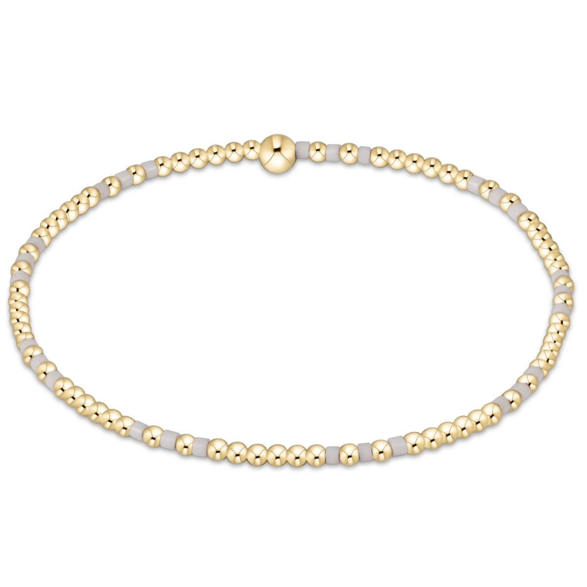 Gameday Hope Joy Pattern 2mm Bead Bracelet - White