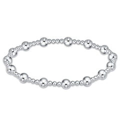 Classic Sincerity Pattern 5mm Bead Bracelet - Sterling