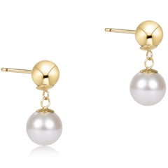 Classic 10mm Ball Drop Stud - Pearl