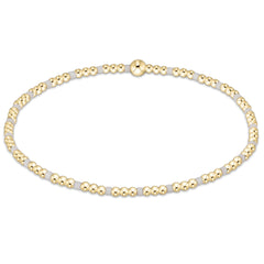 Gameday Hope Sincerity Pattern 2mm Bead Bracelet - White