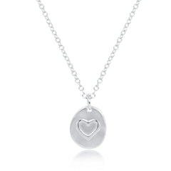16" Necklace Sterling - Inspire Love Small Sterling Charm