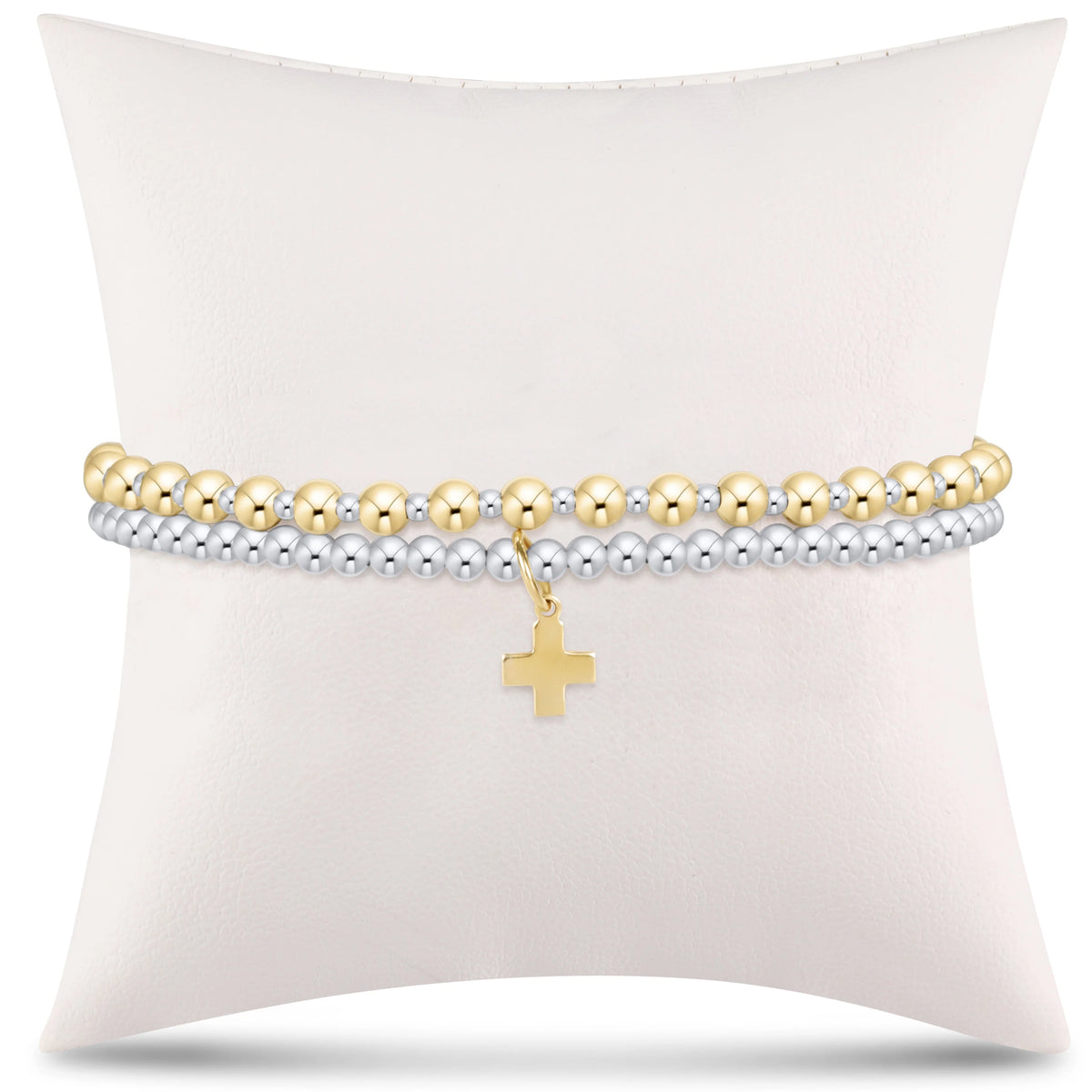 enewton Extends - grateful for you gift stack - mixed metal signature cross charm