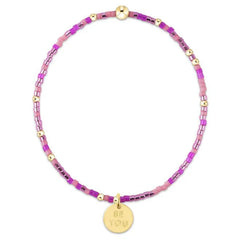 egirl Hope Unwritten Bracelet - Back To The Fuchsia - be you. Small Gold Disc