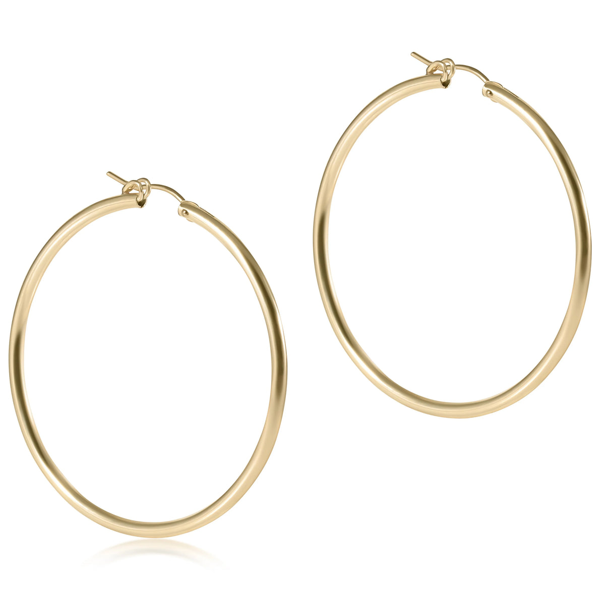 Round Gold 2" Hoop - Smooth