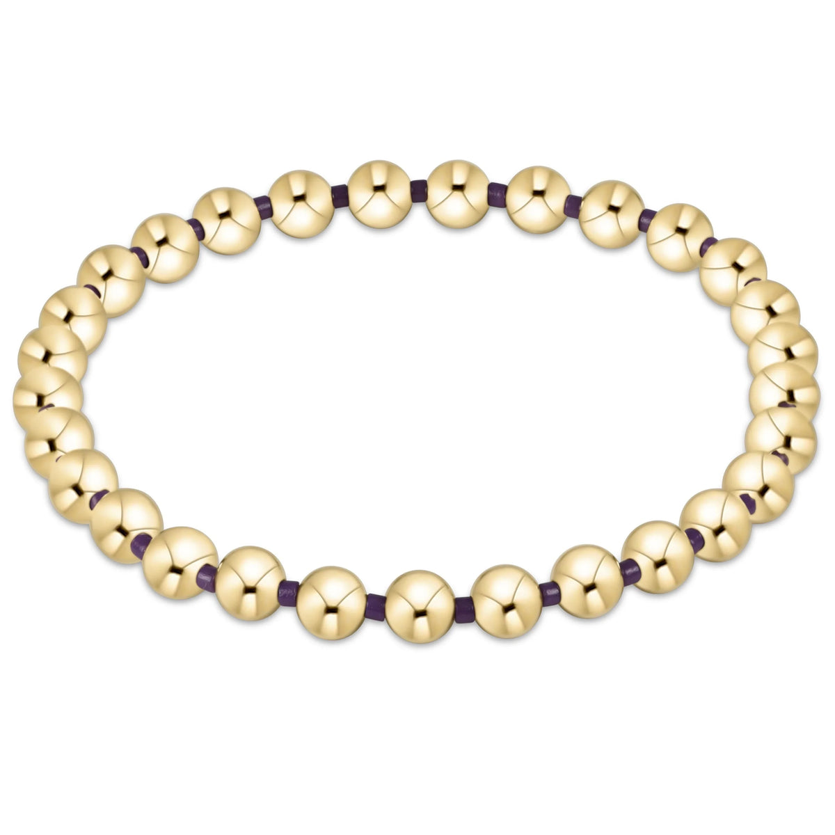 Gameday Hope Grateful 5mm Bead Bracelet - Purple