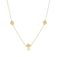 choker simplicity chain gold - signature cross gold