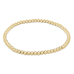 classic gold 3mm bead bracelet