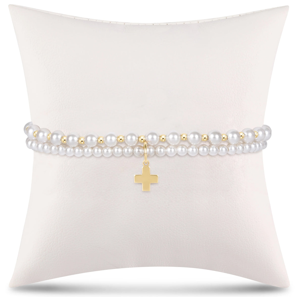 grateful for you gift stack - pearl signature cross charm