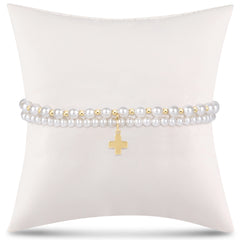 grateful for you gift stack - pearl signature cross charm