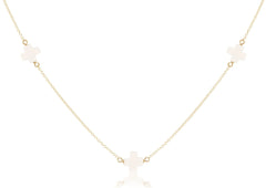 Choker Simplicity Chain Gold - Signature Cross Off-White