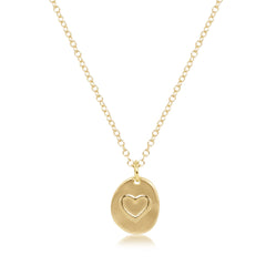 16" Necklace Gold - Inspire Love Small Gold Charm
