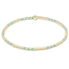 Hope Joy Pattern 2mm Bead Bracelet - Mint