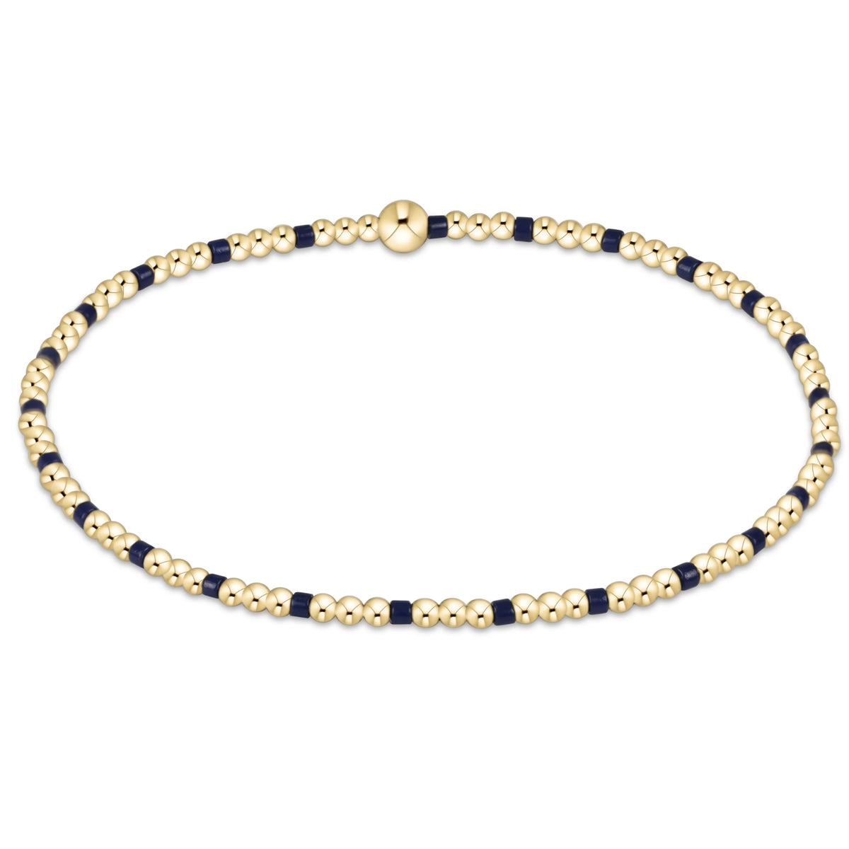 Gameday Hope Sincerity Pattern 2mm Bead Bracelet - Navy