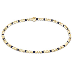 Gameday Hope Sincerity Pattern 2mm Bead Bracelet - Navy