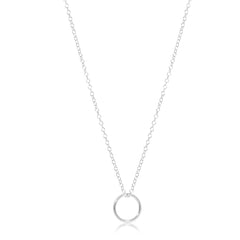 16" Necklace Sterling - Halo Sterling Charm