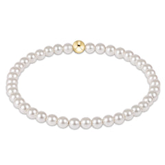 classic pearl 4mm bead bracelet