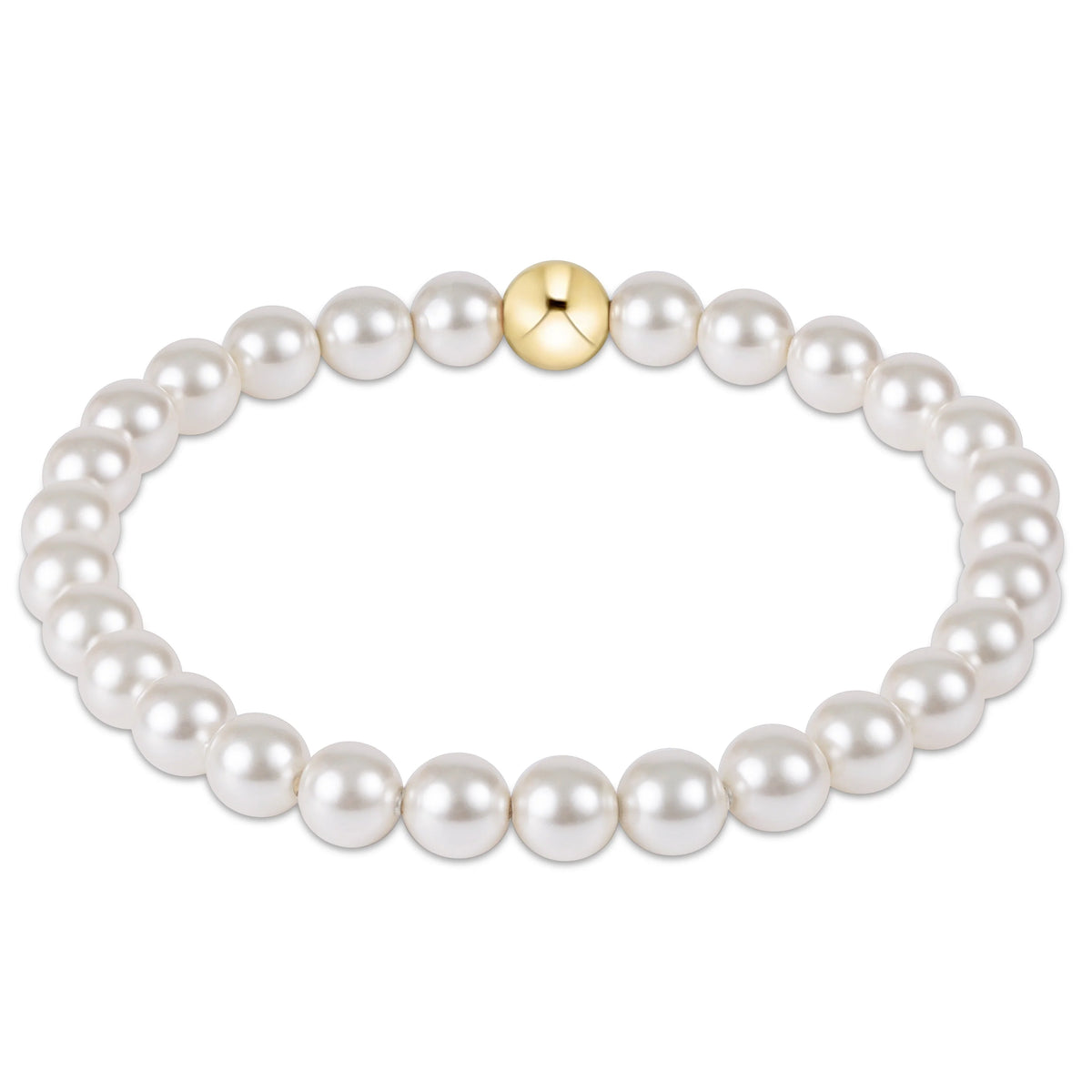 classic pearl 6mm bead bracelet