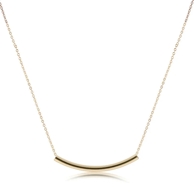 16" necklace gold - bliss bar smooth