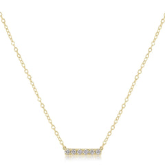 14kt Gold and Diamond Significance Bar Necklace - Six