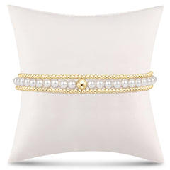 simply classic pearl stack - 4mm - stack of 3