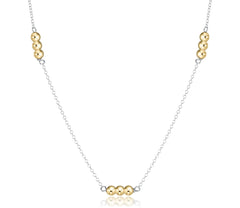 Choker Joy Simplicity Chain Sterling Mixed Metal - 3mm Gold